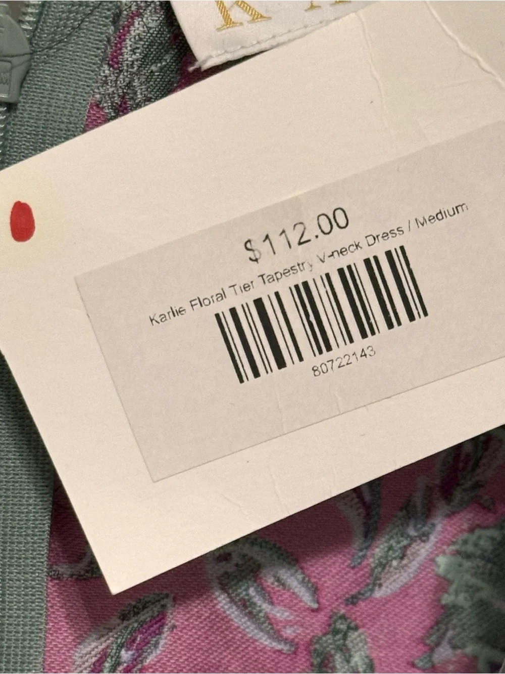 NWT! Anthropologie Karlie Floral Tier Tapestry V-Neck Dress Size Medium - Picture 6 of 7